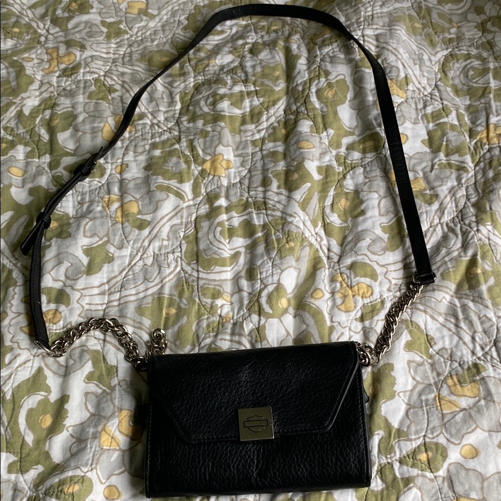 Black Leather Crossbody Bag